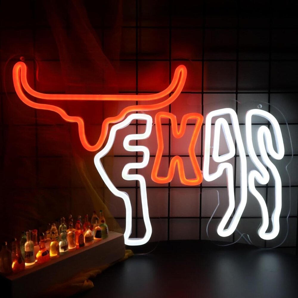 TEXAS LONGHORN NEON LED SIGN